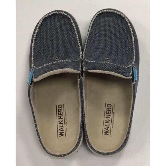 Grey Walk Hero Womens 11 Slippers with Arch Support Indoor Outdoor Shoes Slip-On - Picture 2 of 6